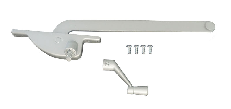 WRS Left Hand 9" Single Arm Operator with Handle, Face Mount - Aluminum