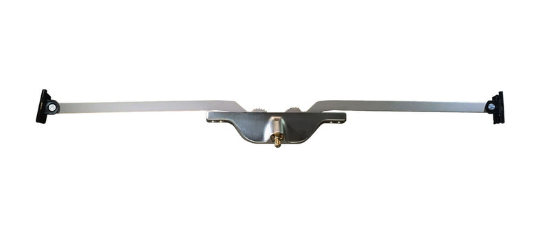 WRS Truth Brushed Nickel Pivot Shoe Operator - 11" Arm, Front Mount