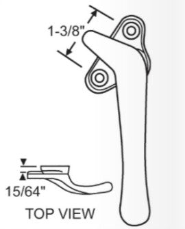 WRS Right Hand 2 Hole Cam Handle - 1-3/8"