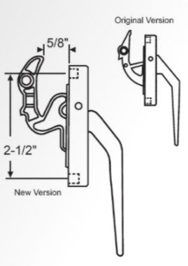 WRS 2-1/2" Casement Locking Handle - Bronze