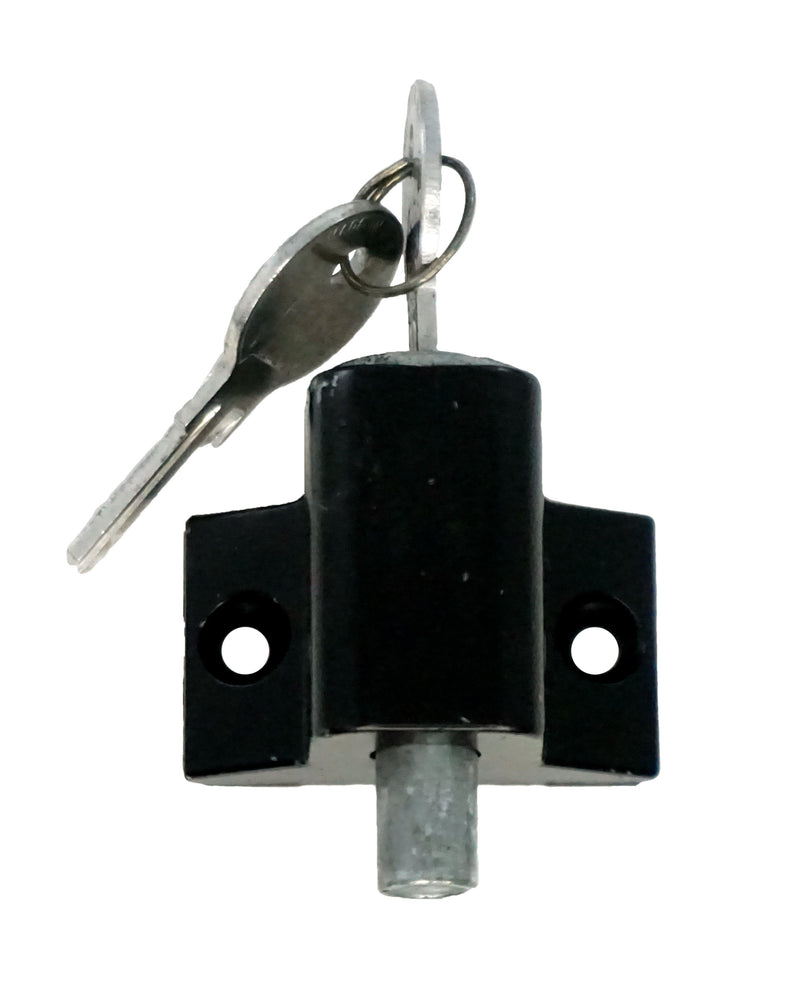 WRS 1-1/4" Keyed Security Bolt Lock - Black
