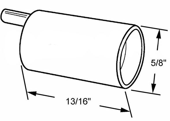 WRS Patio Door Extension Cylinder - White Nylon