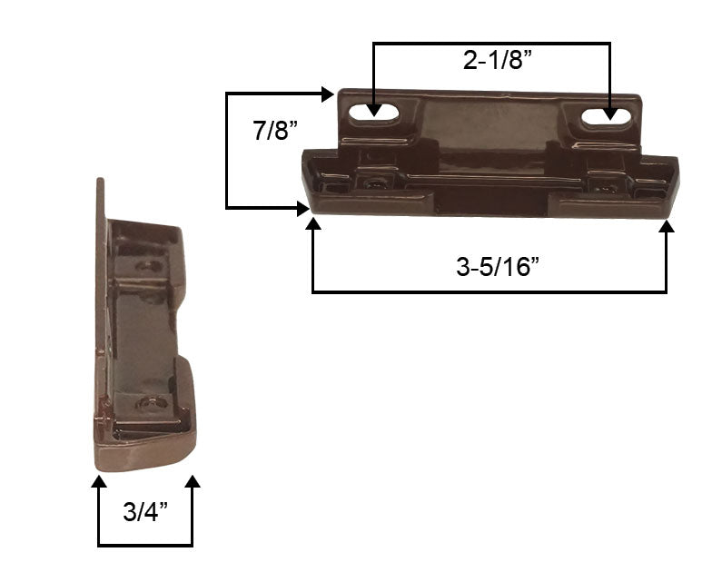 Window Hardware Rim Strike WRS 3-5/16