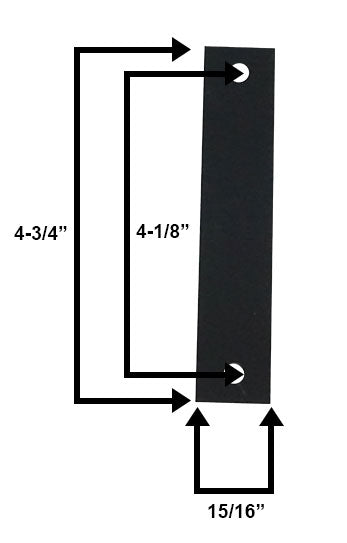 WRS 4-3/4" Sliding Glass Door Shim - Black