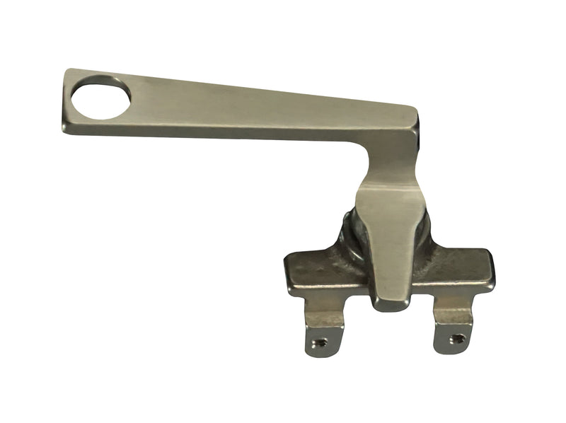 WRS White Bronze Right or Left Hand Pole Operated Cam Handle - 9/16" Pole Hole Diameter
