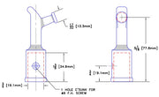 03-27 Pole Hook Head 3-5/8" x 1" - White Bronze Diagram