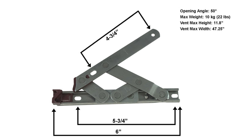 WRS Defender Projection Hinge Set - 6", 10" or 20"