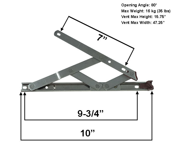WRS Defender Projection Hinge Set - 6", 10" or 20"