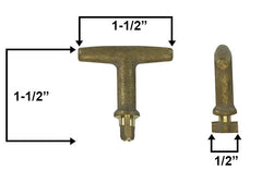 WRS 1-1/2" Vent Lock Key - Manganese Bronze