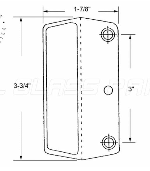 Sliding Screen Door Pull Handle - Black