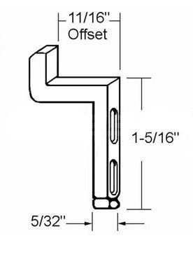 WRS Die-Cast Sliding Screen Door Strike - 1-5/16"