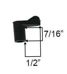 WRS 7/16" Plastic Screen Pointer Latch - Black