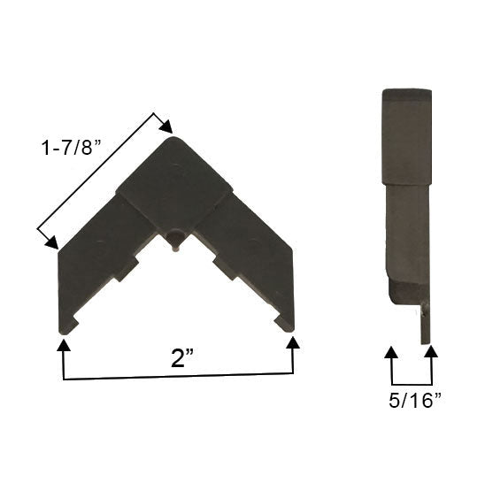 WRS 3/8" Straight Cut Outside Corner Key - Dark Bronze