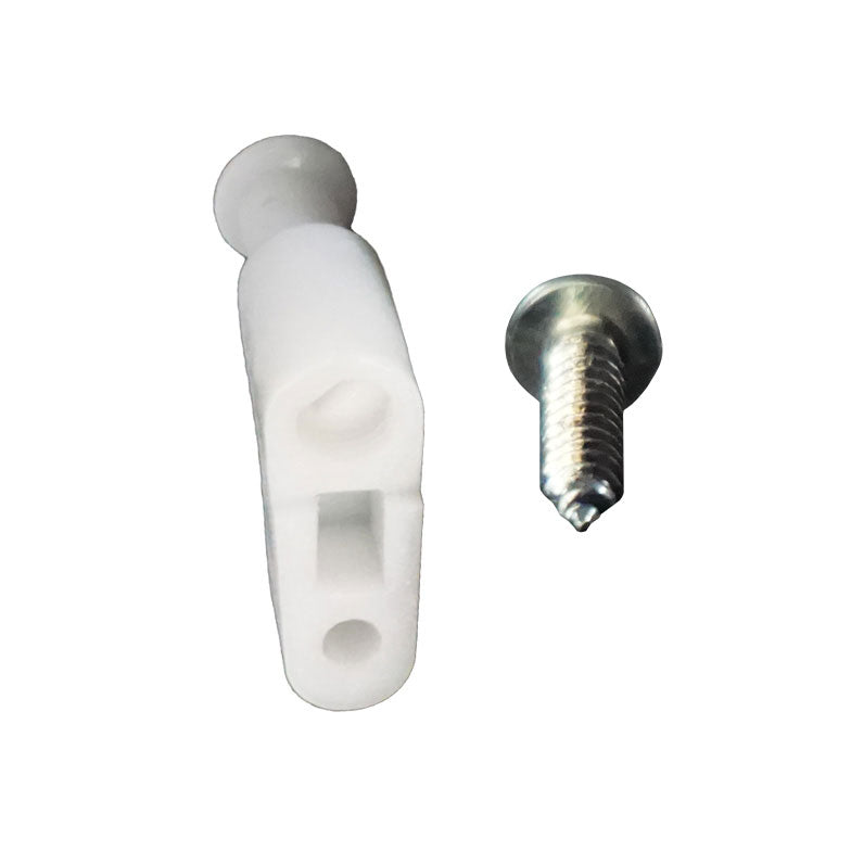Storm Window Clamp with Screw - White