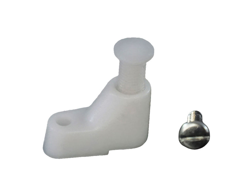 Storm Window Clamp with Screw - White