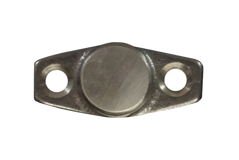 WRS White Bronze Concealed Cam Handle/Custodial Lock - 7/16"