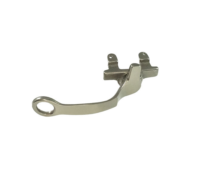 WRS 1-1/2" Right Handle Angle Base Cam Handle with Pole Hole - White Bronze