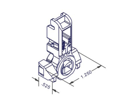 WRS Inverted Block & Tackle Balance T-Lock Shoe - Attached - White Puck, Closed Cam