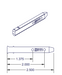 05-139 diagram of WRS Die Cast Pivot Bar with Mini T-Shaped Head - Two Hole