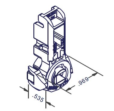 1-15/16" Inverted Pivot T-Locking Shoe - Green - Closed Cam