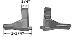 WRS 1-1/4" Left & Right Hand Pivot Bar Set - Zinc