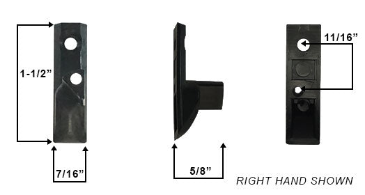 WRS 1-1/2" Left or Right Hand Cam Pivot - Black or White