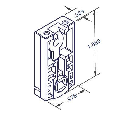 Tie-In Pivot Locking Shoe, 1-3/4" x 31/32"
