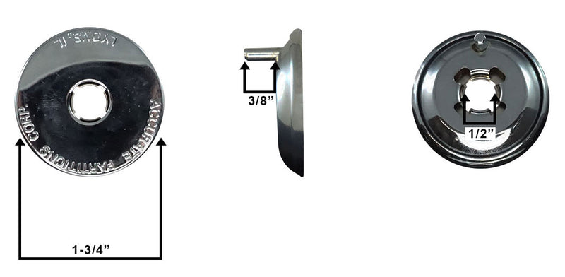 WRS 1-3/4" Latch Cover - Chrome Plated