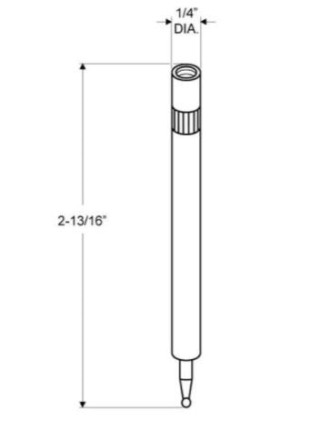 WRS Chrome Plated Steel Hinge Pin - 2-13/16"