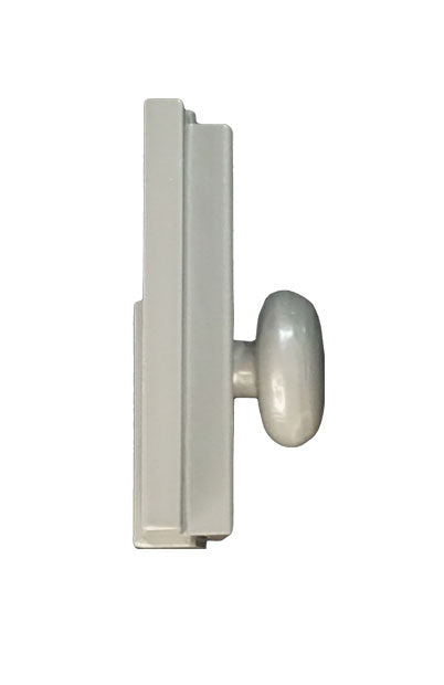 WRS 2-7/16" Partition Door Slide Latch - Grey/Painted Aluminum
