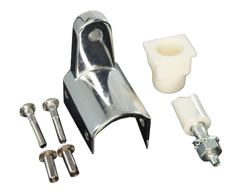 WRS 2-1/2" Bottom Hinge for Steel Pilasters - Chrome