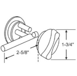 WRS 3 Piece Global Concealed Latch Set - Chrome