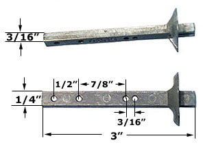 WRS Die-Cast Winged Pivot Bar - 3"