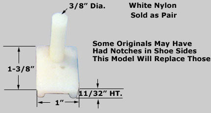 WRS 3/8" Pressure Shoe Set  -  White Nylon