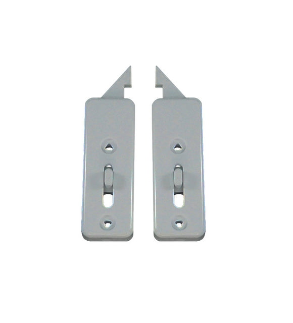 White Surface Mount Tilt Latch Set - 2-1/2 Inch, For Window Sash Replacement (Screws Not Included)
