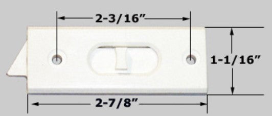 WRS 2-7/8" Dual Spring Left & Right Hand Tilt Latch Set - White