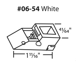 06-54 WRS 1-11/16" White Sash Cam Diagram
