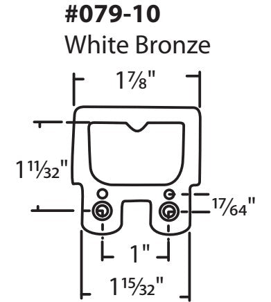 WRS 2-1/4" Sweep Lock Keeper - White Bronze