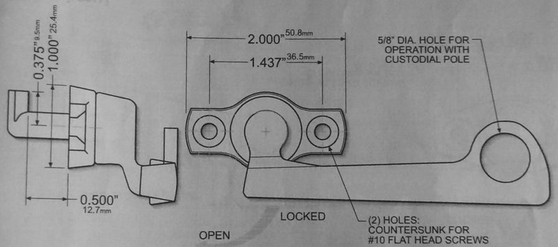 WRS 1.40" Right Hand Project-In Cam Handle - White Bronze