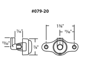 079-20 Project-In Custodial Lock - White Bronze Diagram