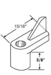 3/8" Screen Pointer Latch - White/Natural