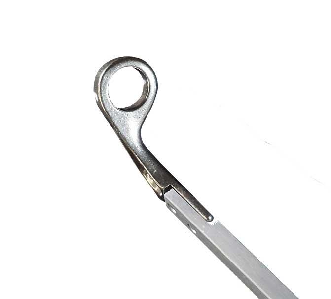 WRS 20" Left Hand Under Screen Push Bar - White Bronze