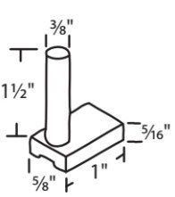 WRS 1-1/2" Pressure Shoe - 3/8" Pin Diameter