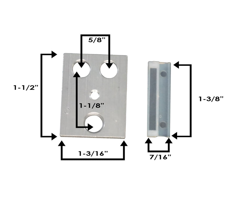 WRS 2 Piece Pressure Shoe Assembly Set with Screw  -  1-1/2"