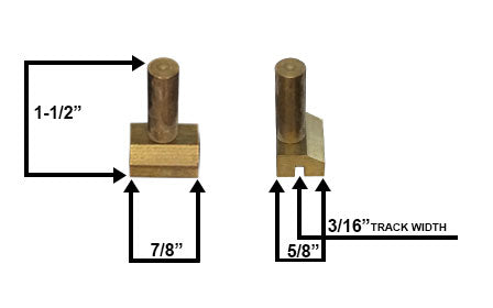 WRS 3/8" Pressure Shoe - Dark Brass