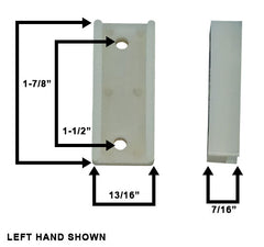 WRS 1-7/8" Left or Right Hand Pressure Shoe - White