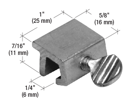 WRS Aluminum Thumbscrew Sliding Window Track Lock - Mill Finish