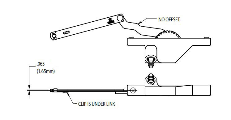 WRS Truth Hardware Rear Mount Left or Right Hand Dyad Operator - White