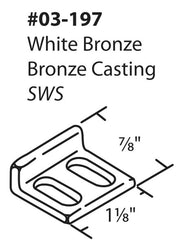03-197 WRS 7/8" X 1-1/8" Keeper - White Bronze Diagram