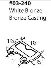 03-240 WRS 1" Keeper White Bronze, Bronze Casting